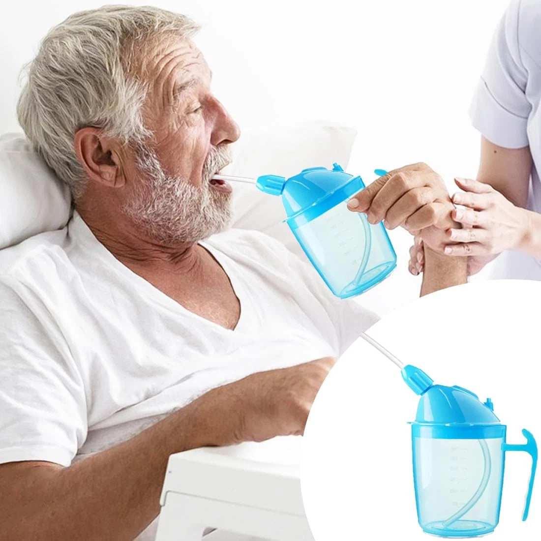 Drinking Beaker Cup for Disabled Adults (No Spill, Convalescent)