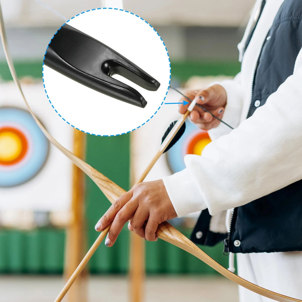 40 Pack Archery Arrow Nocks 6mm (0.236" Inner Dia.)