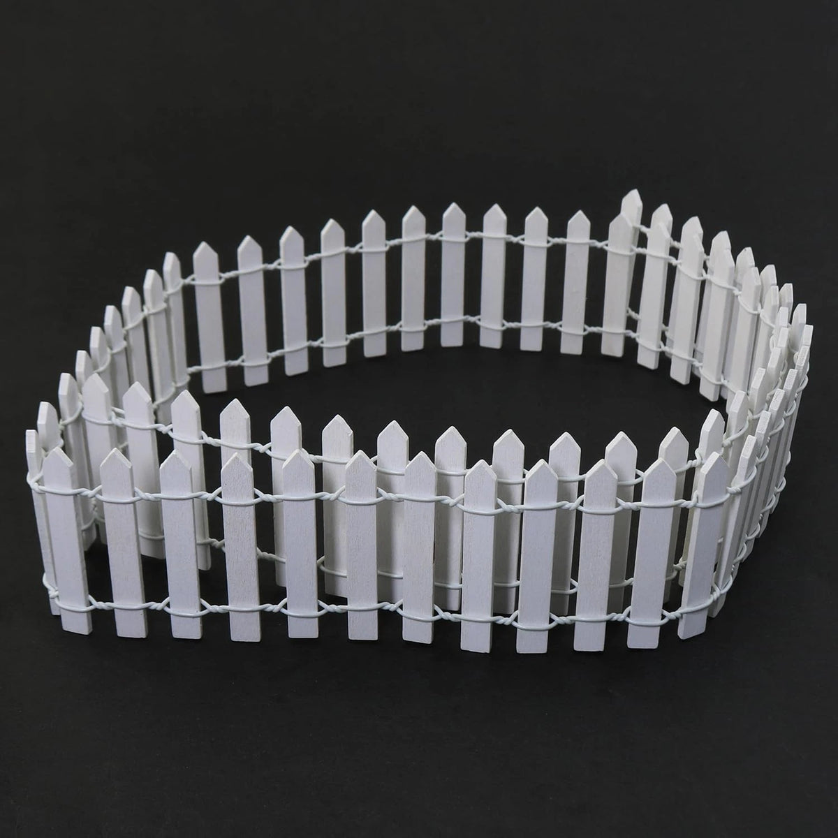 35 Inch Mini Fairy Garden Fence for DIY Decorative Picket Fence