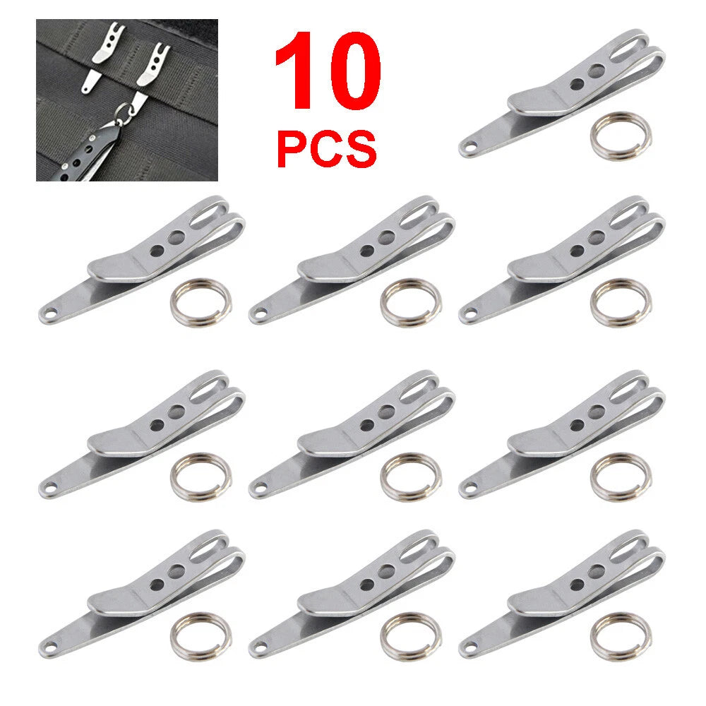 10-Pack Mini EDC Gear Pocket Suspension Clip Hanger Tool Keychain