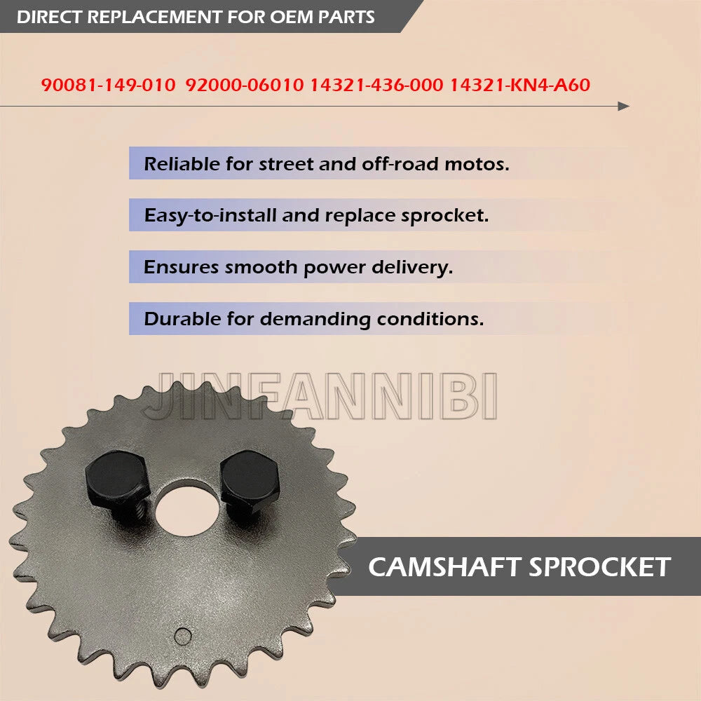 Camshaft Sprocket 30T for Honda XR100R (1985–2003) 14321-436-000 14321-KN4-A60