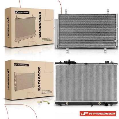 2X Radiator & A/C Condenser Cooling Kit for Lexus GS460 (2008–2011) - 1640038221, 1640038H30, 13096, CU13096, 3490