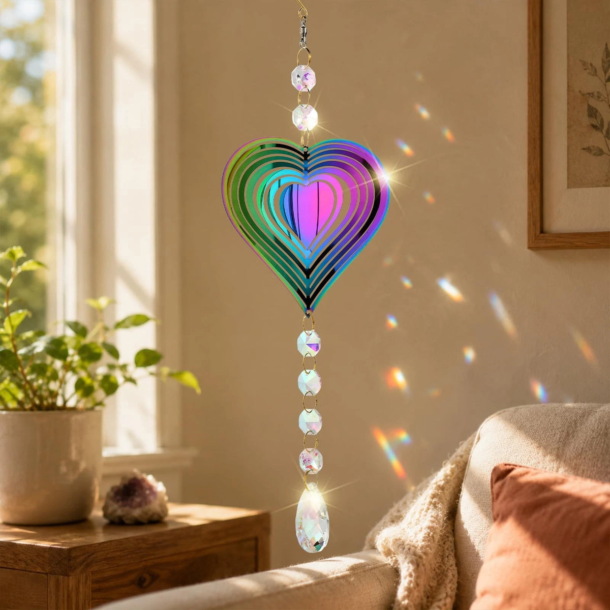 Crystal Suncatchers for Windows - Butterfly Wind Spinner