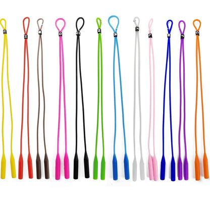 24PCS Adjustable Silicone Glasses Straps - Multicolored