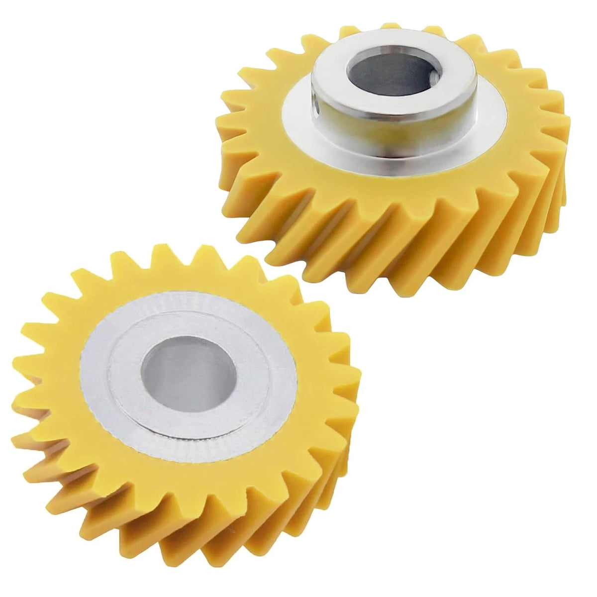 2-Pack Mixer Worm Gear Replacement for Compatible 1, Yellow