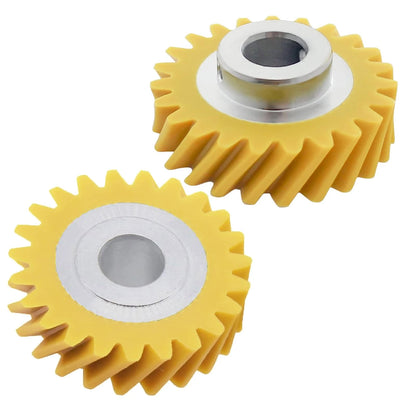 2-Pack Mixer Worm Gear Replacement for Compatible 1, Yellow