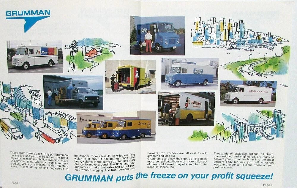 Grumman Aluminum Truck Body Data Book for Ford Chassis (1970s)