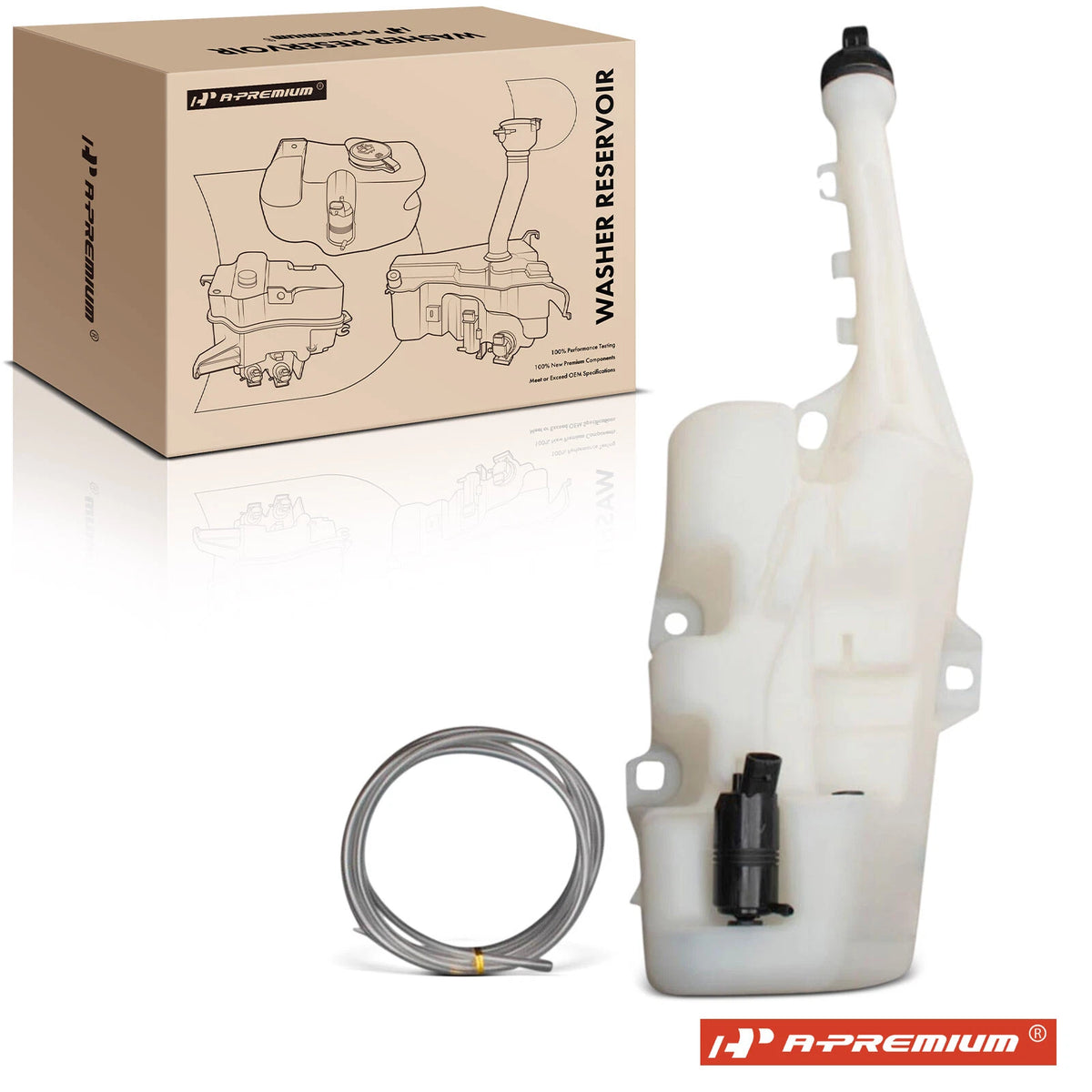 Windshield Washer Reservoir Tank with Cap & Pump for Chevy Camaro (2014) - 92225757, GM1288187