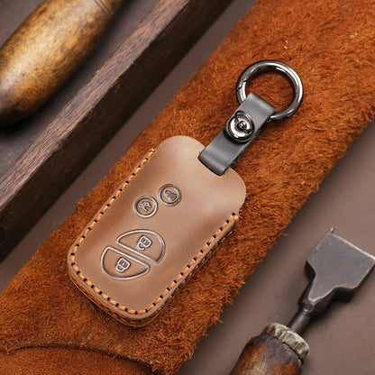 Brown Leather Key Fob Case Cover for Lexus ES RX LX GS ES350 IS250 RX350