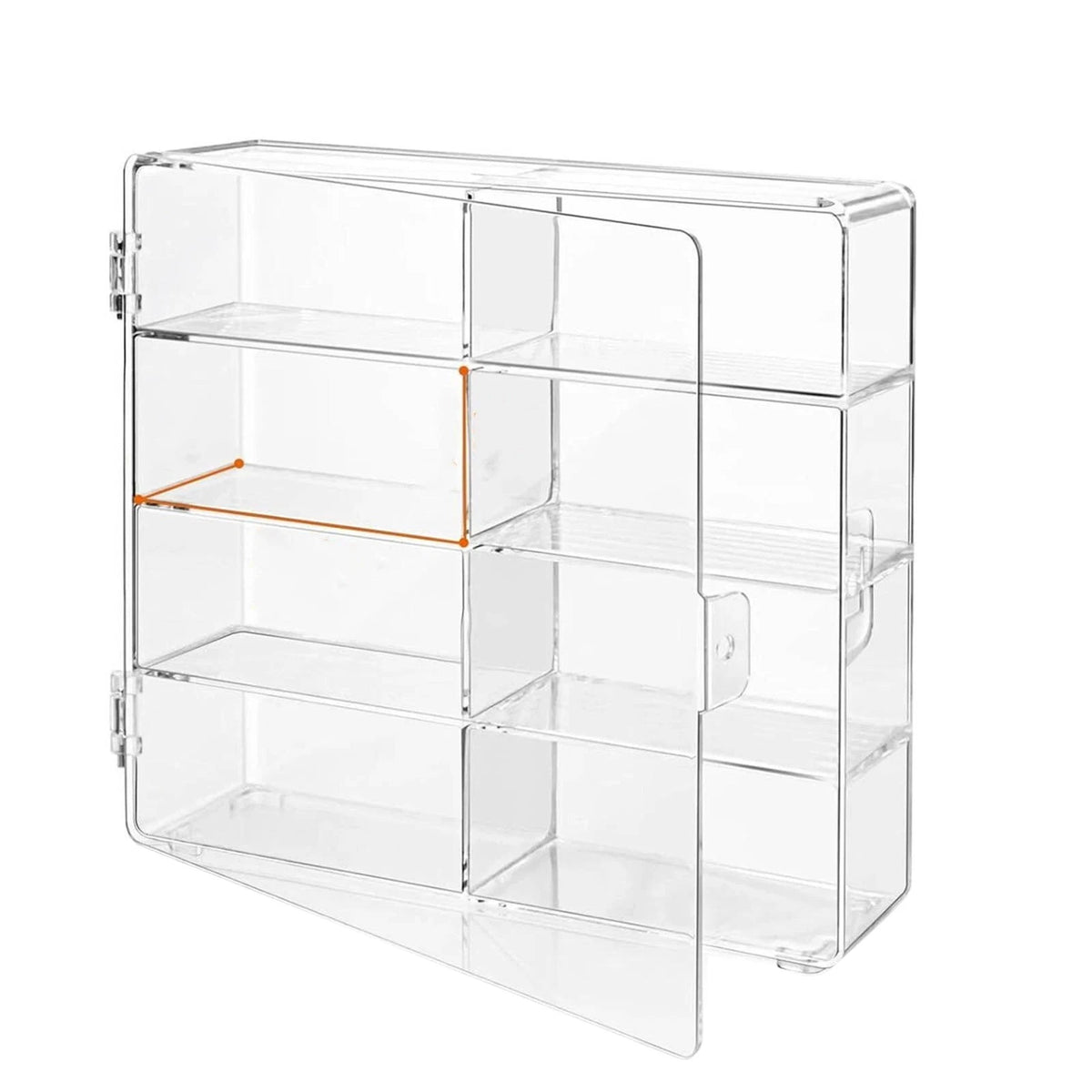 Display Case for 1/64 Diecast Cars (8 Compartment, Clear Lid)