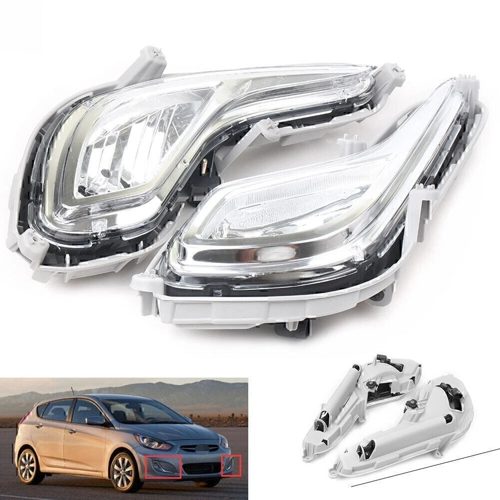 Pair Front Fog Lights for Hyundai Accent (2012–2016) Clear