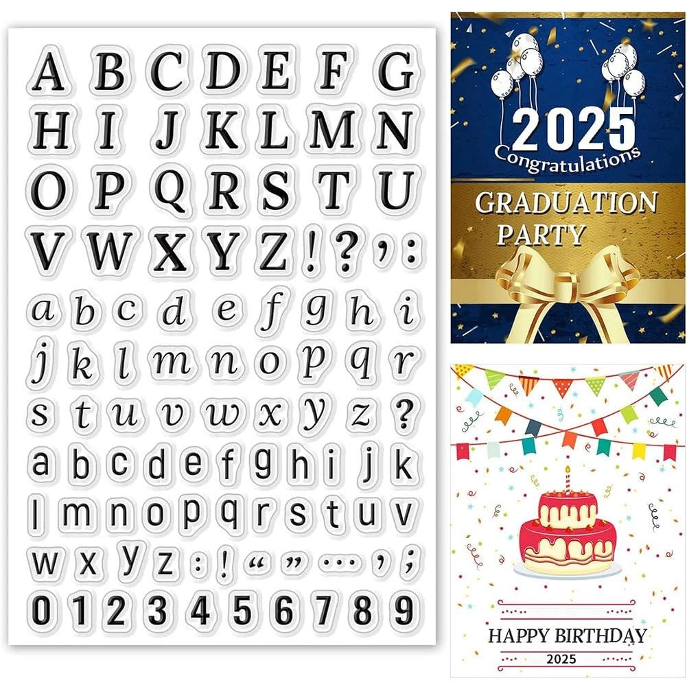 3 Style Clear Silicone Stamps for Custom Letters Numbers Symbols