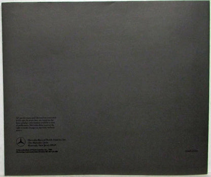 Specifications Folder for 1985 Mercedes-Benz Turbodiesel