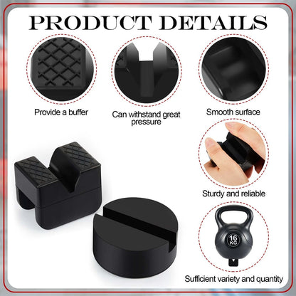 8 Pcs Rubber Jack Stand Pads for Floor Jack Adapter Pinch Welds