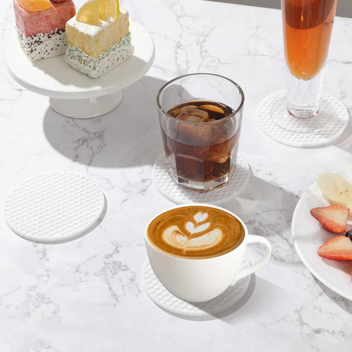 Silicone Coasters Set of 8 for Drinks, Beer & Coffee