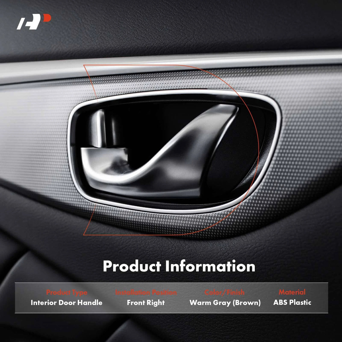 Front Right Interior Door Handle for Honda Ridgeline (2006–2014) 72120-SJC-A02ZA