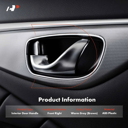 Front Right Interior Door Handle for Honda Ridgeline (2006–2014) 72120-SJC-A02ZA