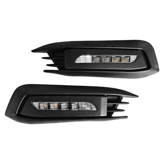 Pair of LED DRL Fog Lights for Honda Civic (2016–2018) W/Turn Signal Lamp
