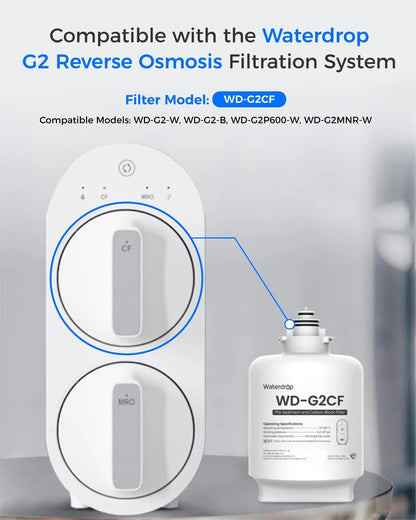 Waterdrop G2CF Filter for G2 & G2P600 (Pack of 1)