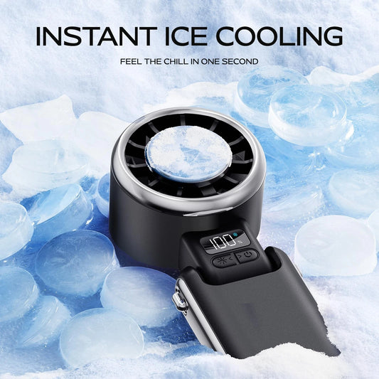 Portable Handheld Fan with Ice Cooling - 5 Gear Mini, Black