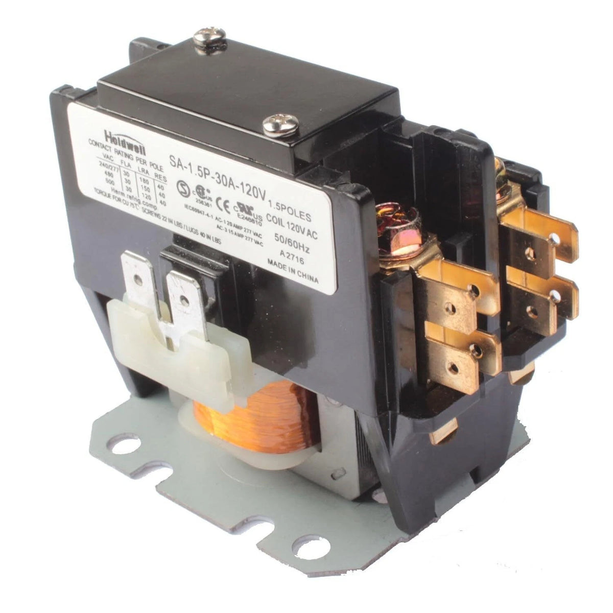 1.5 Pole 30 AMP Definite Purpose Contactor for SA-1.5P-30A-120V