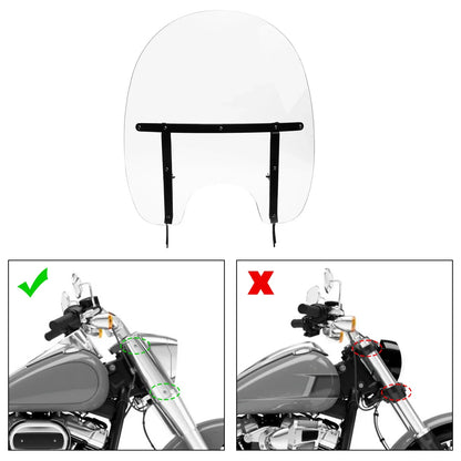 Clear Windshield for FLST FLSTC FLS FLSS FLSTF Harley (2000-2017)