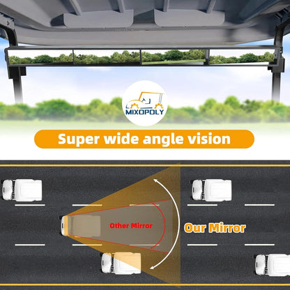 4 Panel Rear View Mirror for Yamaha EZGO Golf Cart