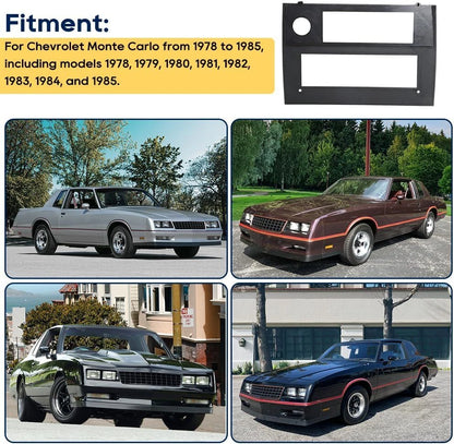 Single Din Dash Radio Bezel Bracket Mount for Chevy Monte Carlo (1978–1985)