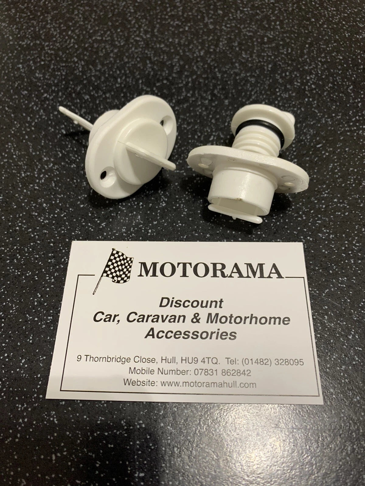 2X Transom Drain Plugs Single Screw Type for Boat (White)