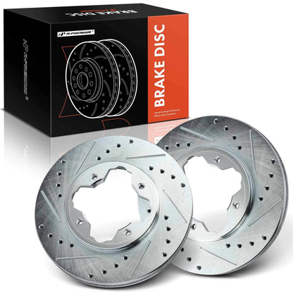 Set of 2 Front Side Drilled Brake Rotors for Honda Accord (1990–1997) S-3287