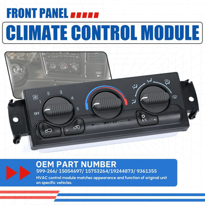 Climate Control Module Panel for GMC Sierra Chevy Silverado (1999–2002)