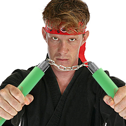 2X Foam Training Nunchucks with Steel Chain for Green