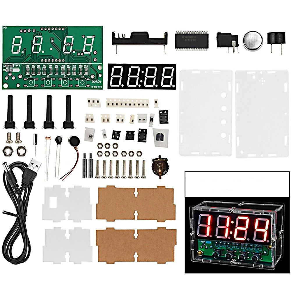 DIY Electronic Clock Multi-function Digital Clock Kit for Soldering Practice