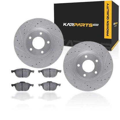Rotor Set for Mazda 5 (2006–2010) ALX-PAU-DF-7612-80006-CLA2, Drilled & Slotted