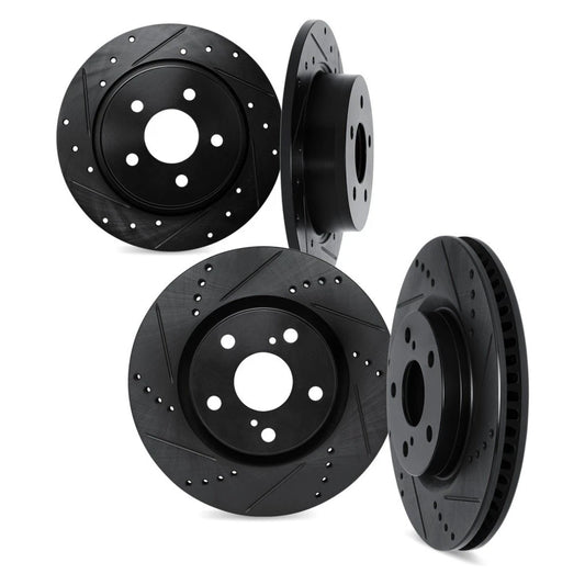 Set of 4 Drilled and Slotted Rotors for Buick Encore (2013–2022) ALX-PAU-DF-8004-45008-CLA1