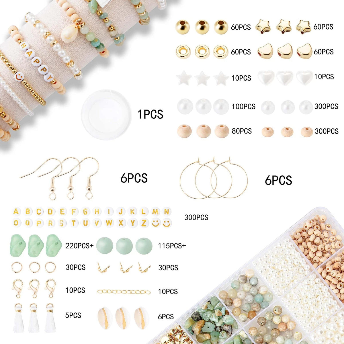 Jewelry Making Supplies Kit for Amazonian (5 mm - 12 mm)