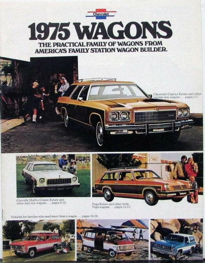 Sales Brochure for Chevrolet Chevelle Vega Suburban Blazer Sportvan (1975)