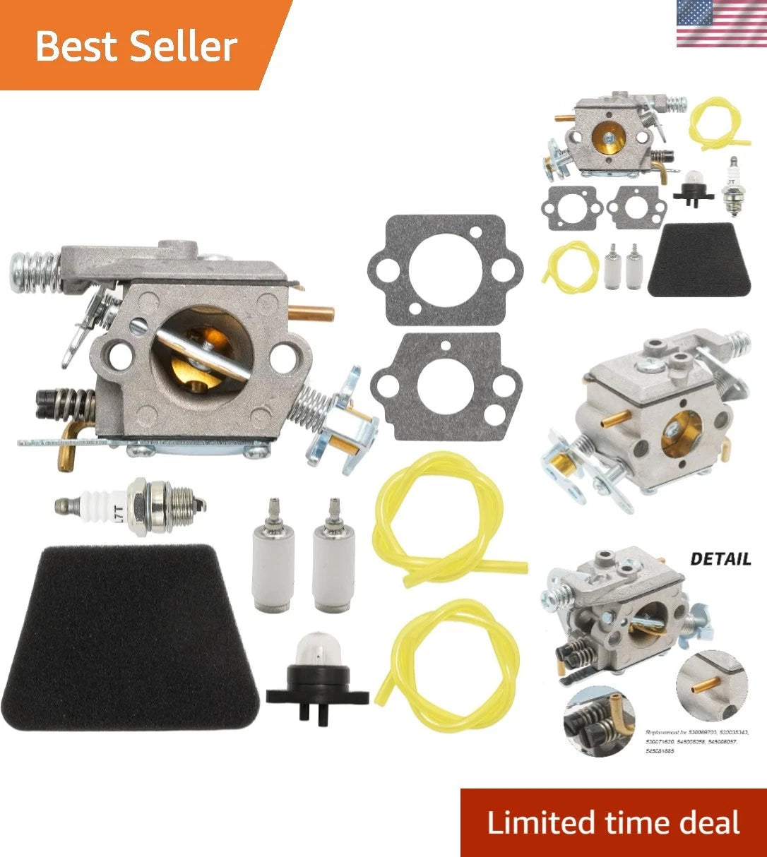 Complete Carburetor Kit for Poulan Chainsaws (1950–2150)
