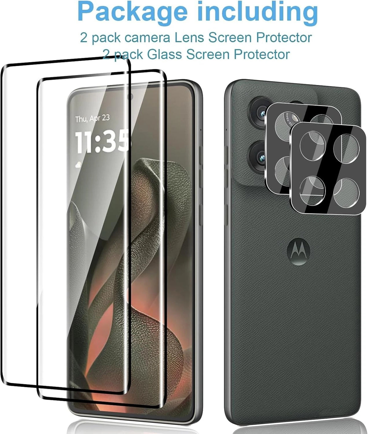 2 Pack Screen Protector for Motorola Edge (2025)
