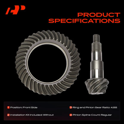 Differential Ring & Pinion Kit 4.88R for Chevrolet Tahoe Cadillac (2000–2023) 05114255AA, 697361