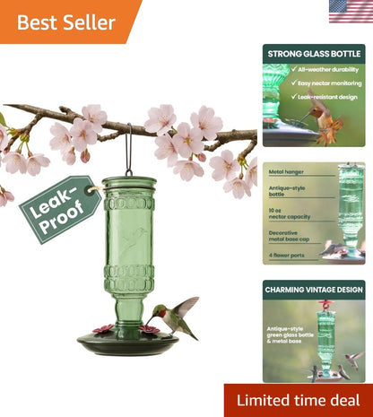 Hummingbird Feeder for Easy Clean (10 Oz Capacity)