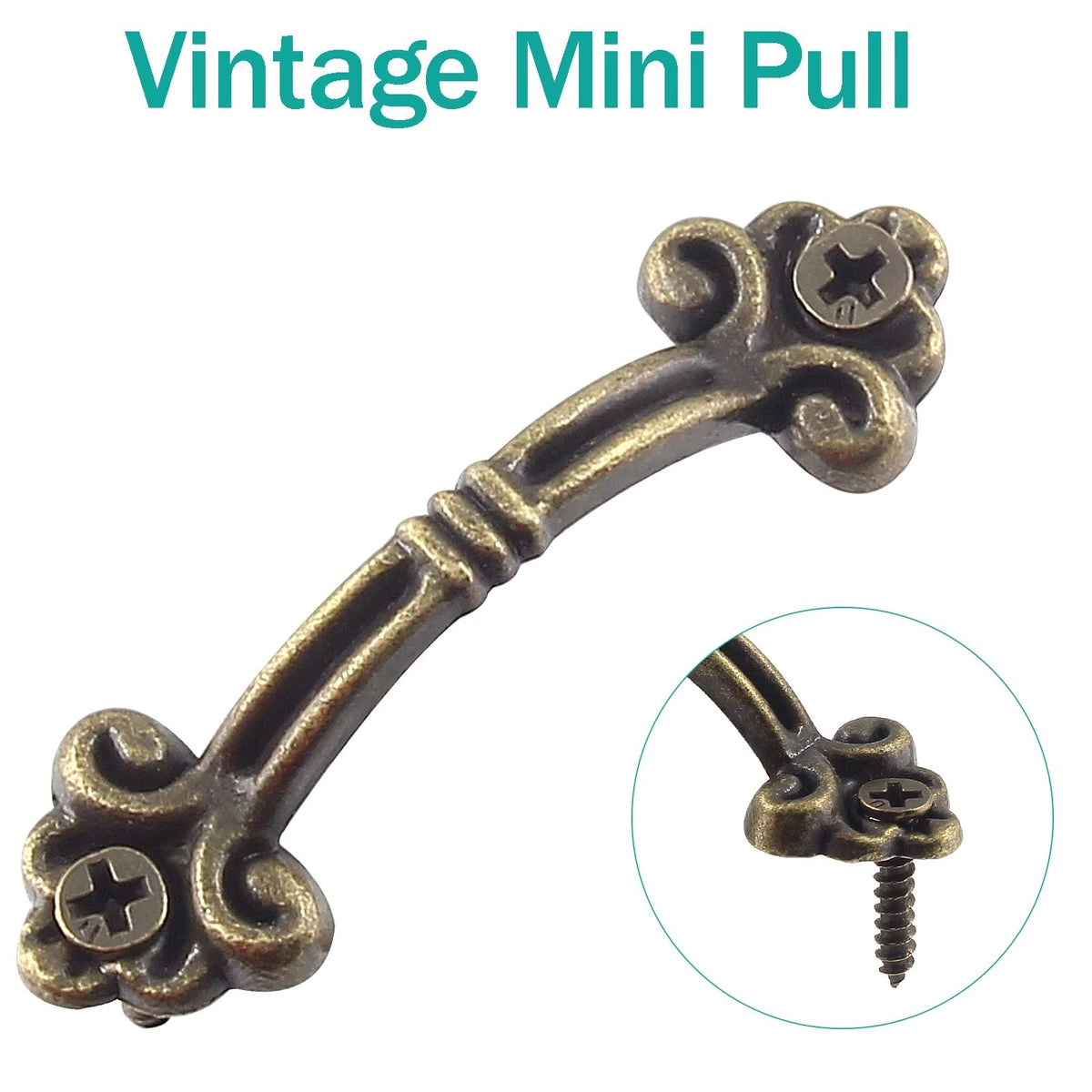 20pcs Vintage Mini Pulls for Drawer (No Specific Part Numbers)