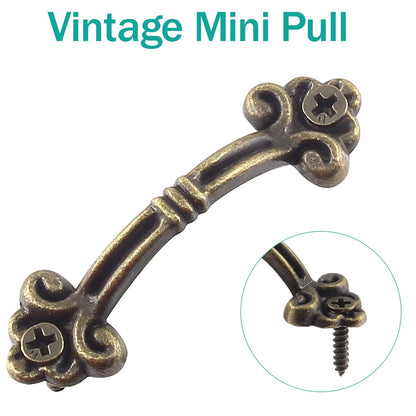 20pcs Vintage Mini Pulls for Drawer (No Specific Part Numbers)