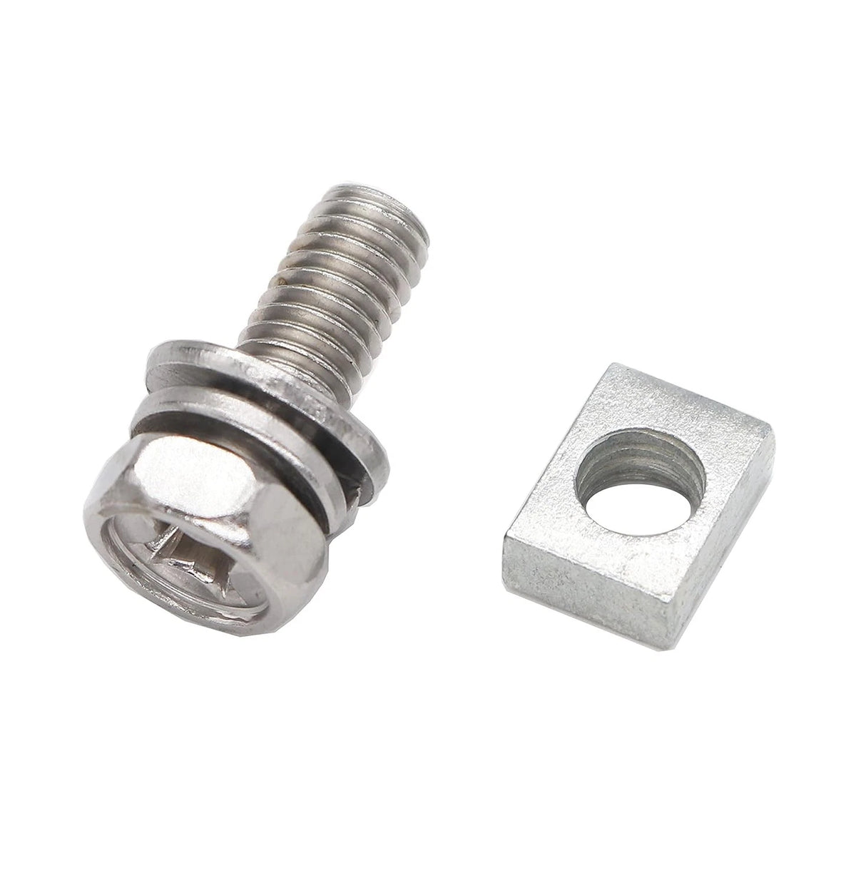 M6 x10mm Bolt Square Nut Kit for Motorcycle (No Specific Years)