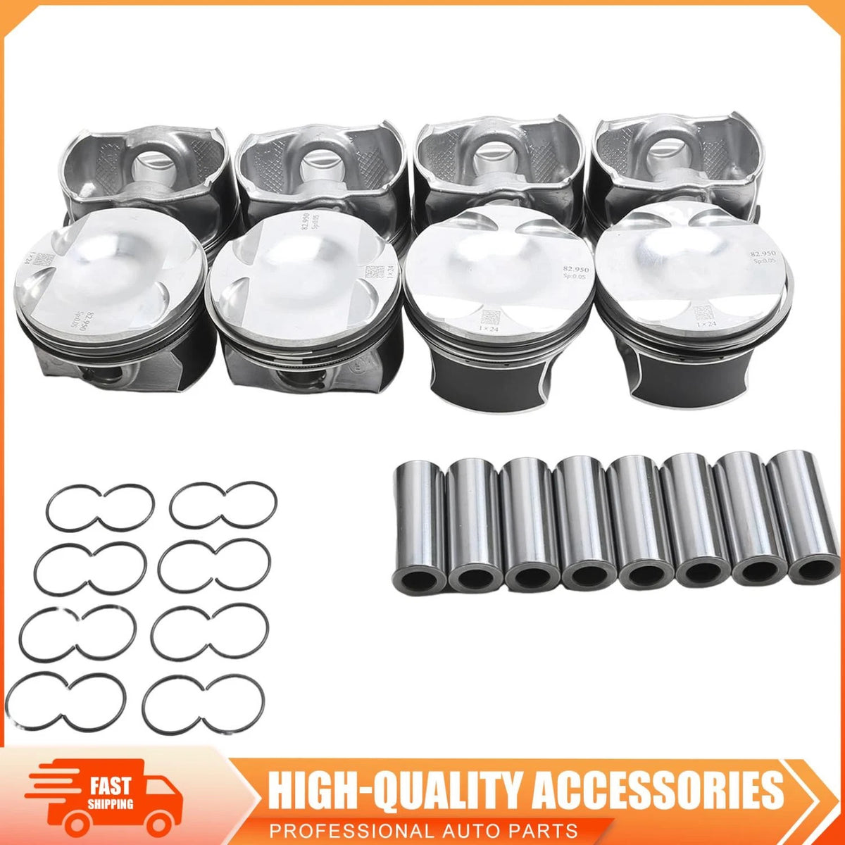 8PCS Engine Piston Set for G550 C63 E63 S AMG M177 4.0T