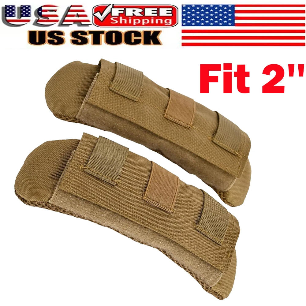 2X Khaki Shoulder Strap Pads for 2" Straps