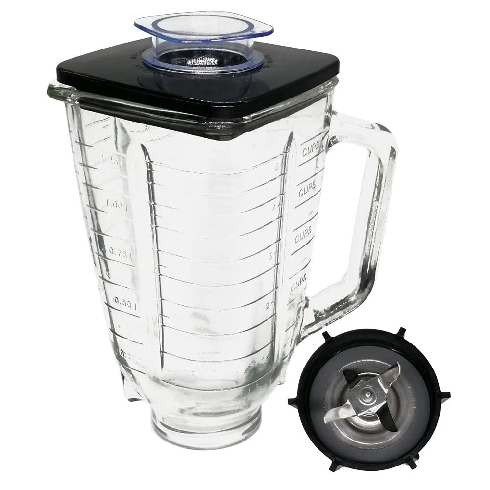 5-Cup Glass Jar with Lid for Blender (Replacement)