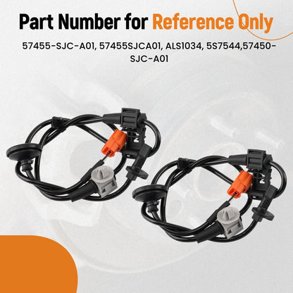 2X ABS Wheel Speed Sensor Front for Honda Ridgeline (2006–2014) 5S7544