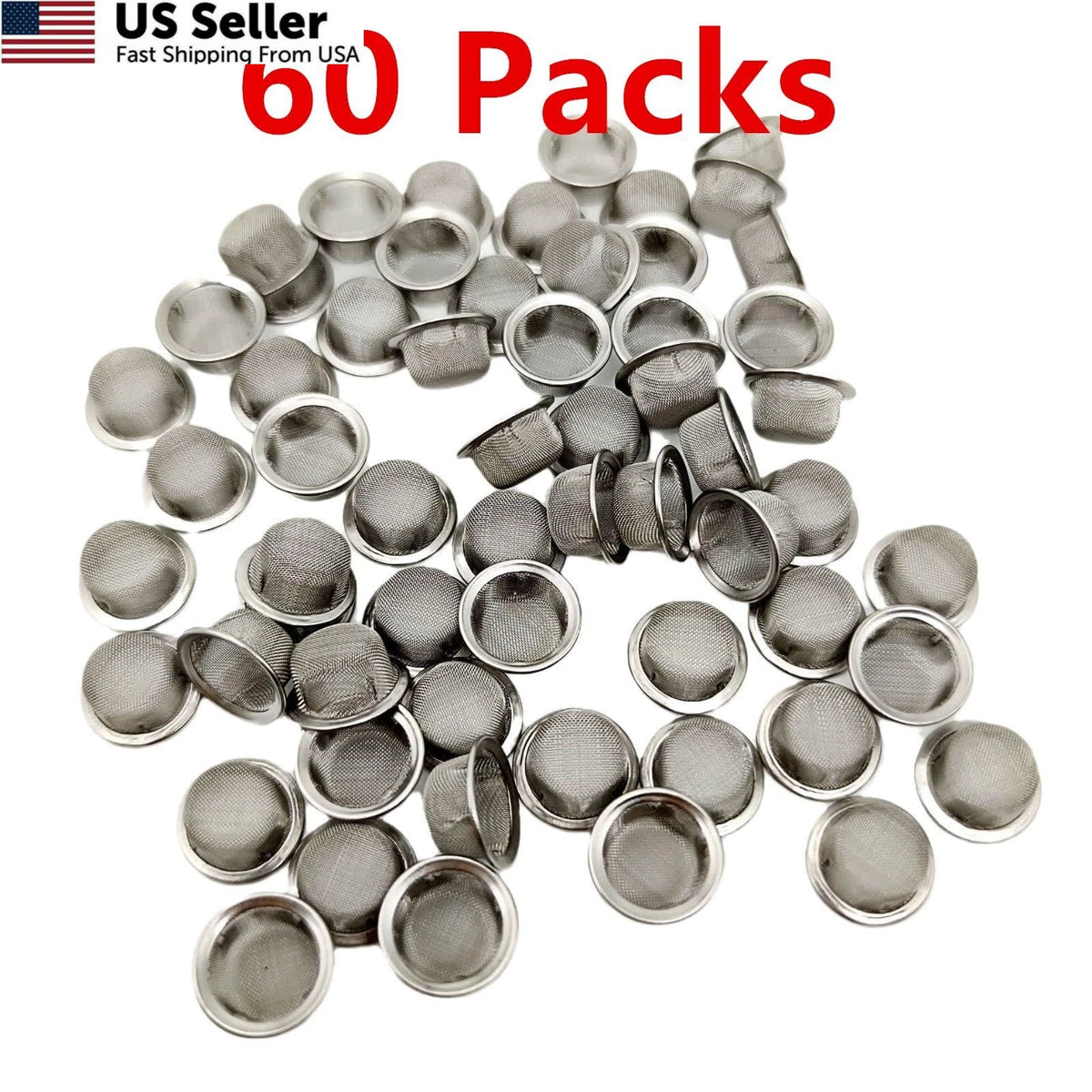 60pcs Pipe Screens for Various Applications (0.5 Inch)