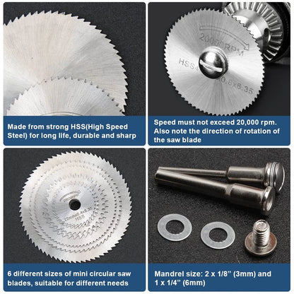 6Pcs Drill Saw Blades for Dremel Rotary Tool